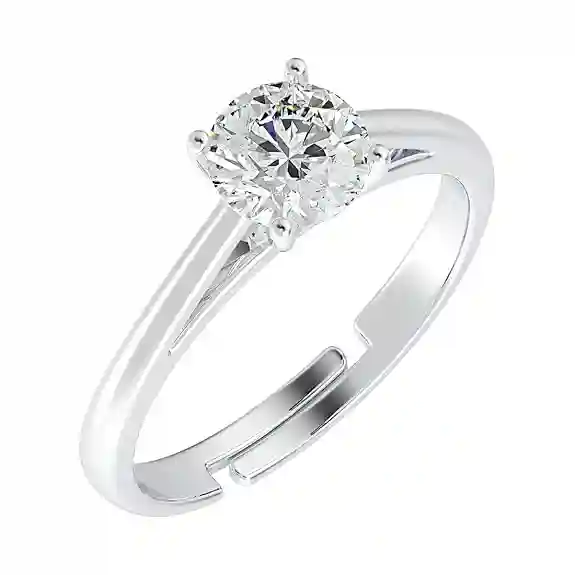 Clara Pure Real 925 Sterling Silver Adjustable Ring Band | Multiple Design Options | Gift for Women and Girls