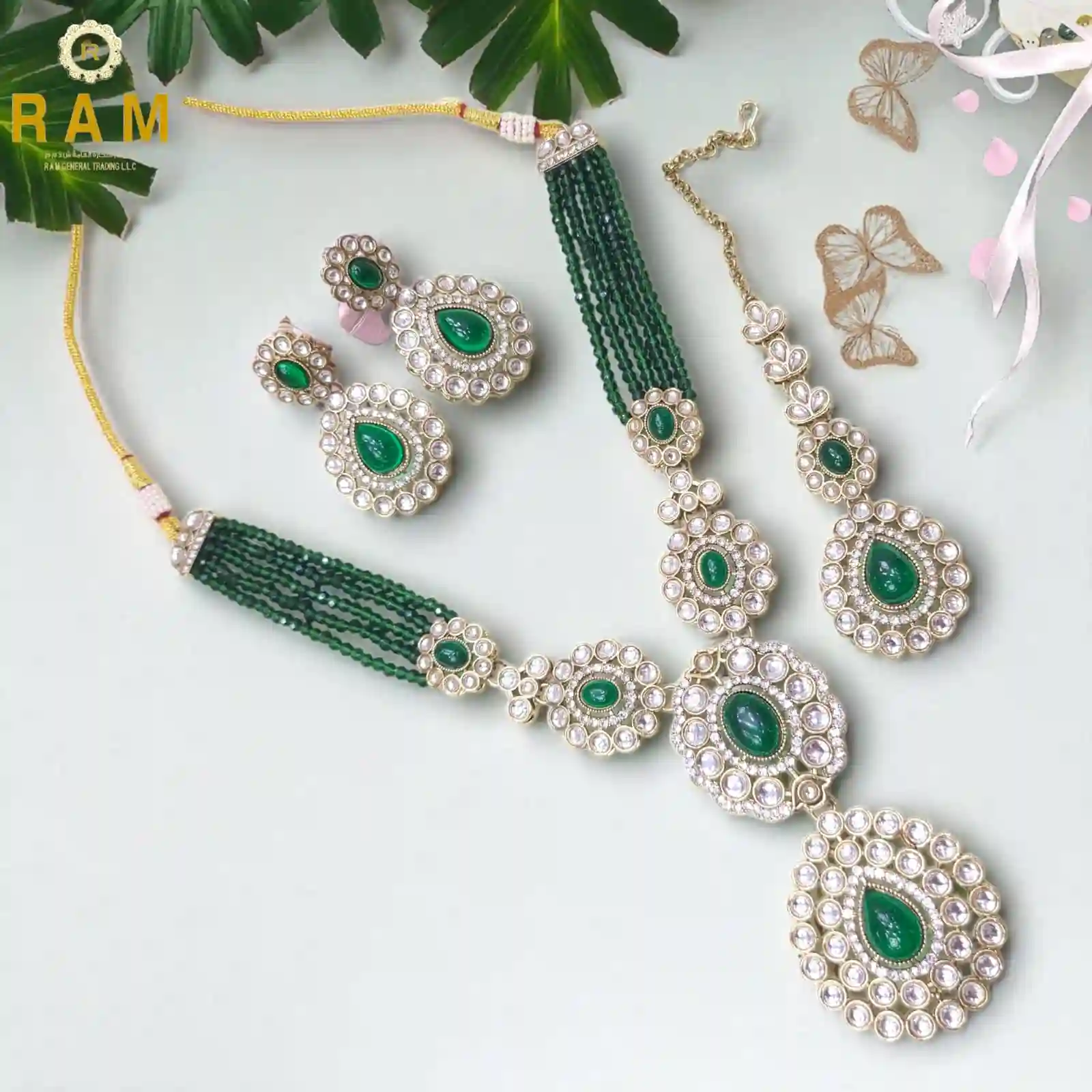 POLKI NECKLESS WITH EARINGS