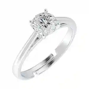 Clara Pure Real 925 Sterling Silver Adjustable Ring Band | Multiple Design Options | Gift for Women and Girls
