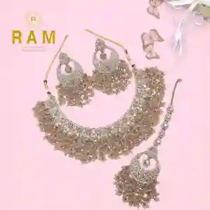 POLKI NECKLESS WITH EARINGS