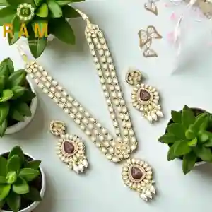 POLKI NECKLESS WITH EARINGS